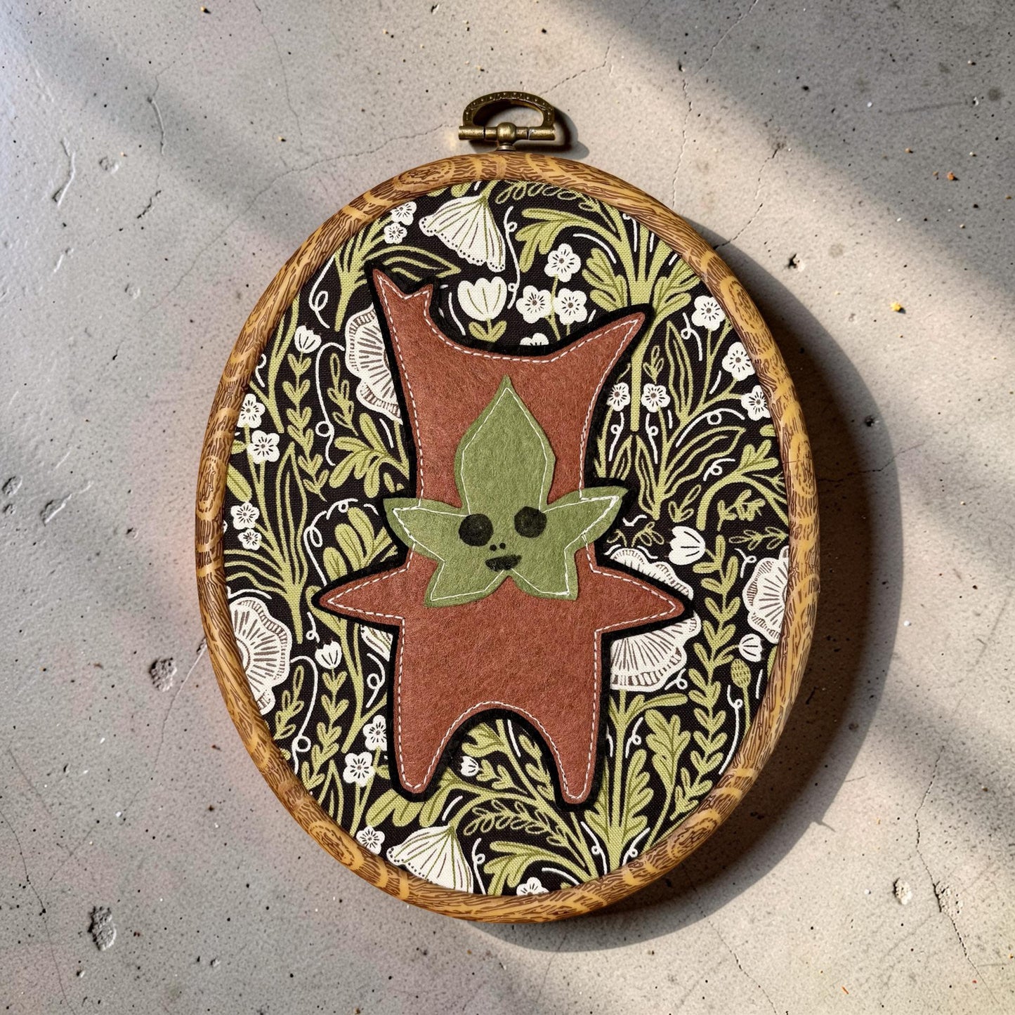 "Floral Korok" Hoop Wall Hanging