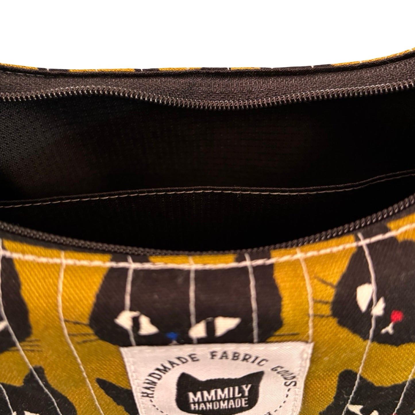 Black Cat Crescent Bag