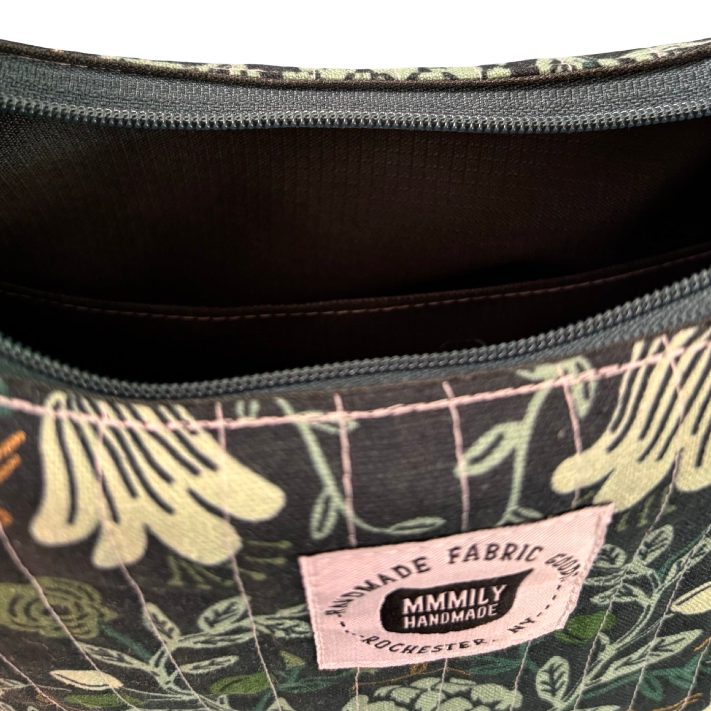 Floral Artichoke Crescent Bag