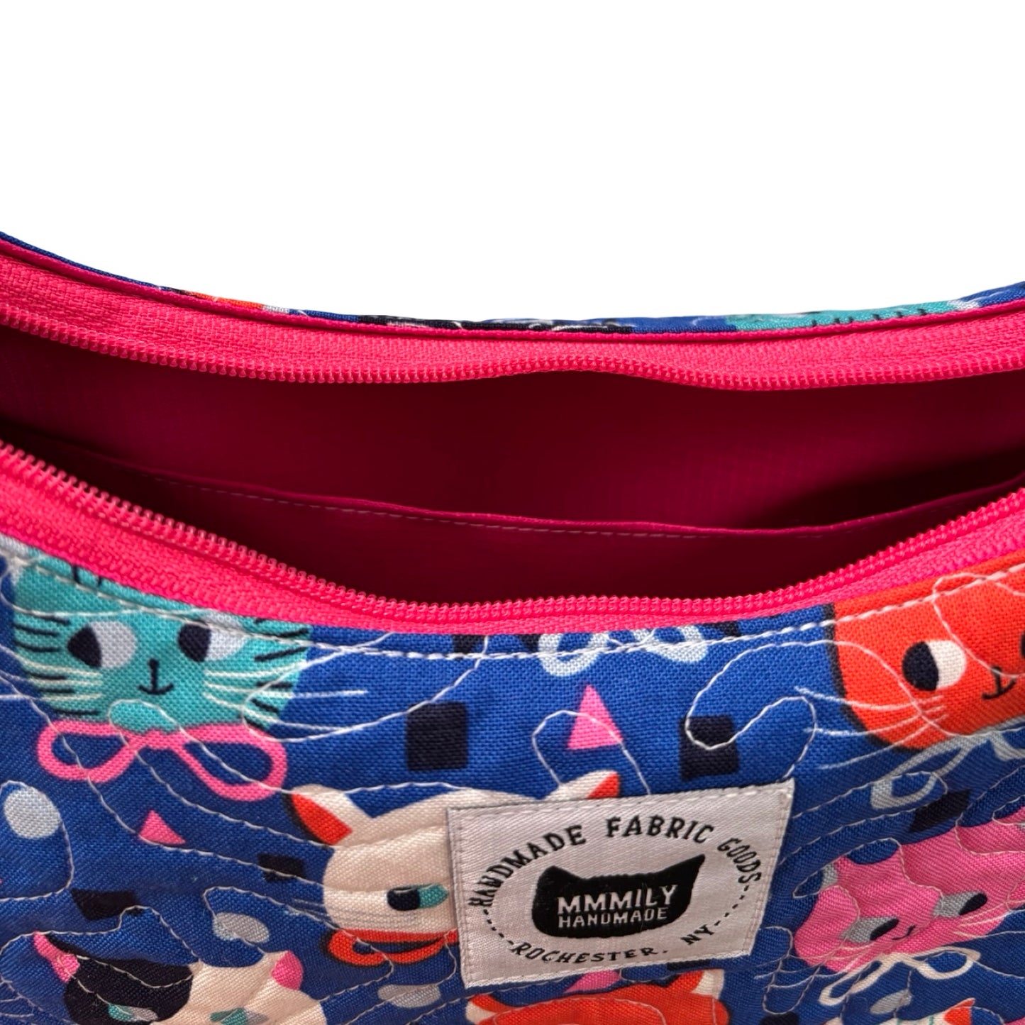 Ribbon & Whiskers Crescent Bag