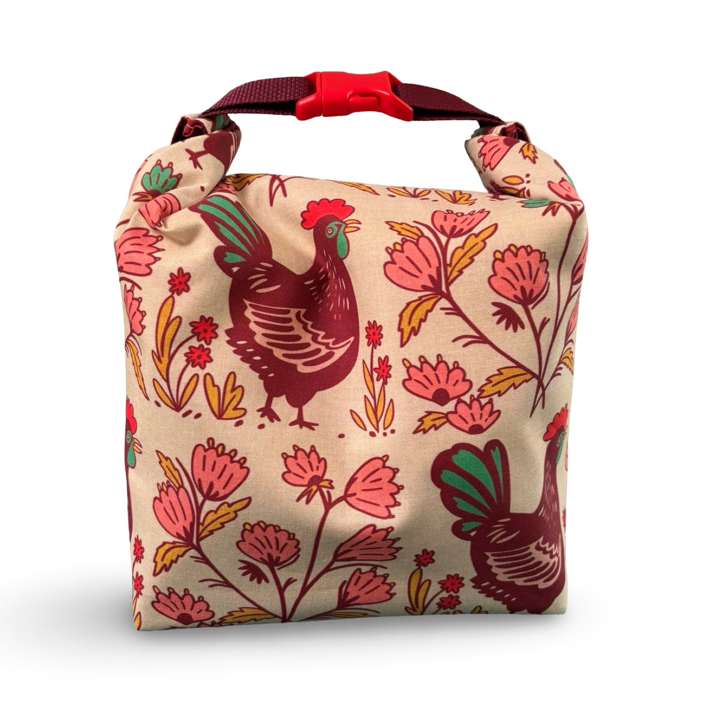 Folk Art Hens Lunch Bag