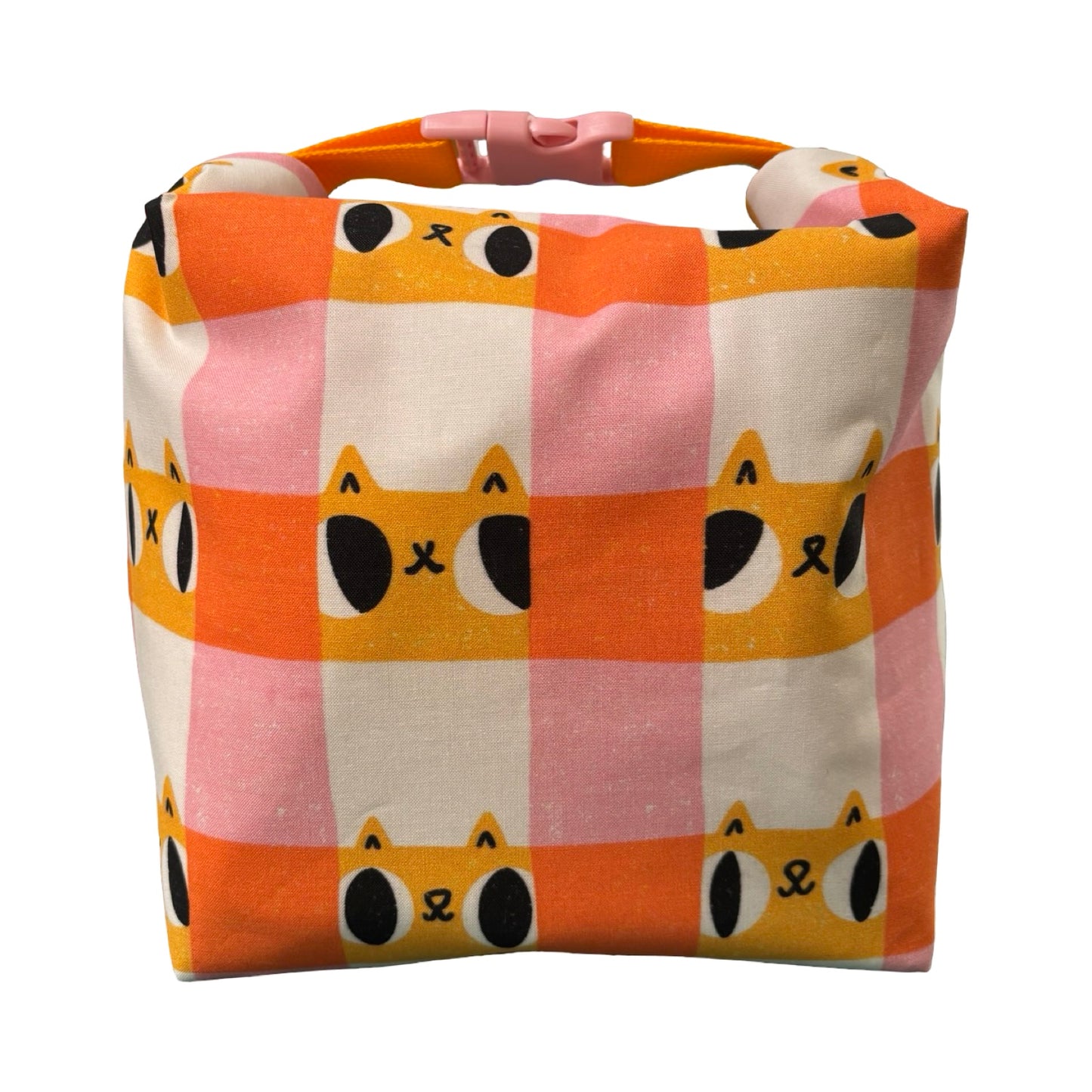 Cat Plaid Lunch Bag