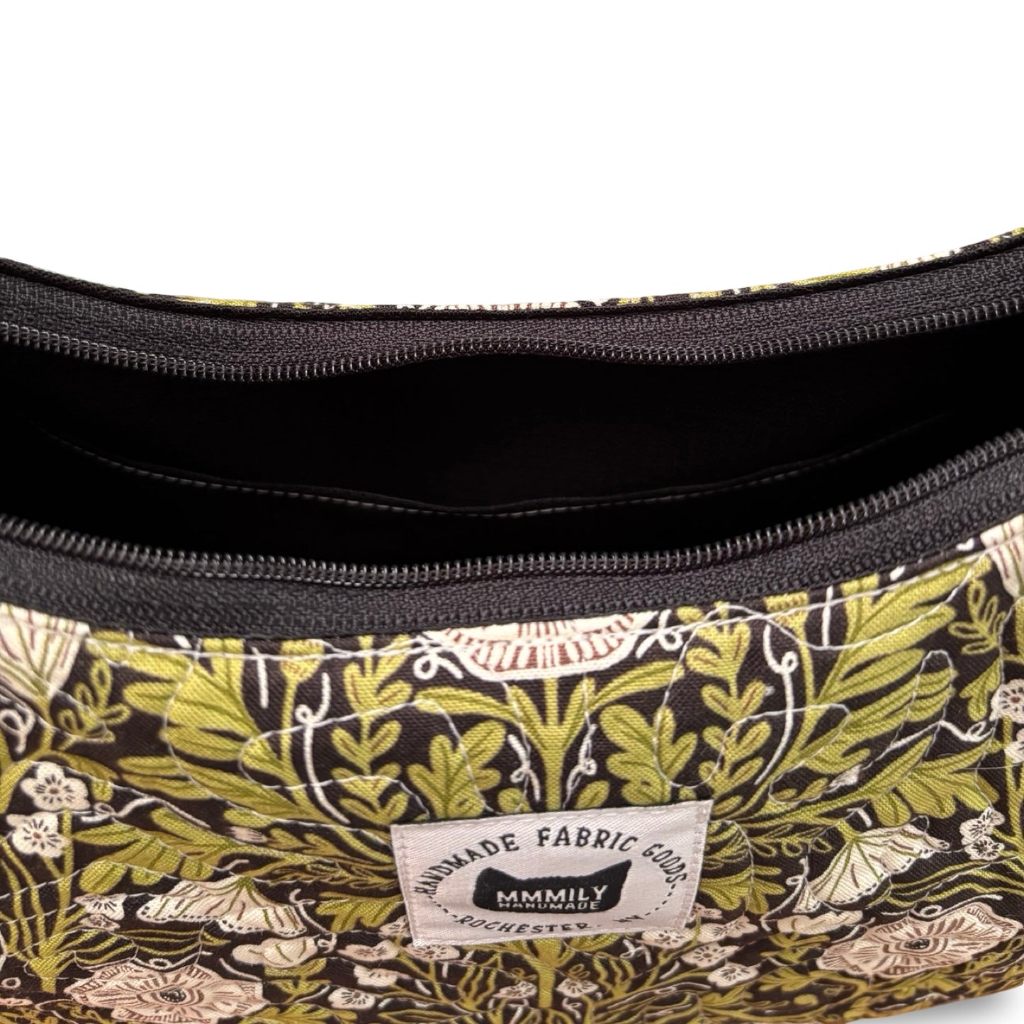 Midnight Garden Crescent Bag