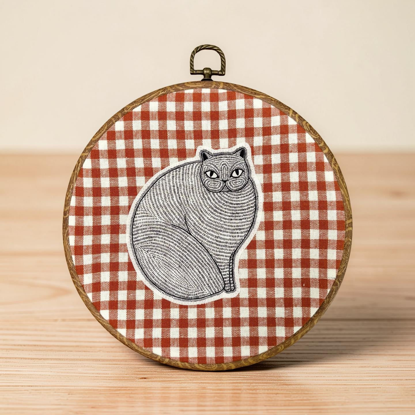 "Country Cat" Hoop Wall Hanging