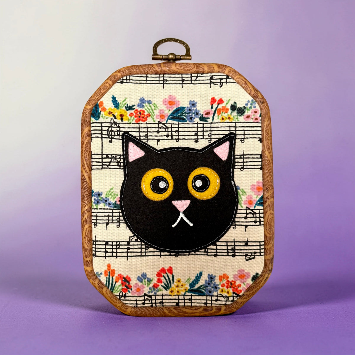 Musical Black Cat Wall Hanging