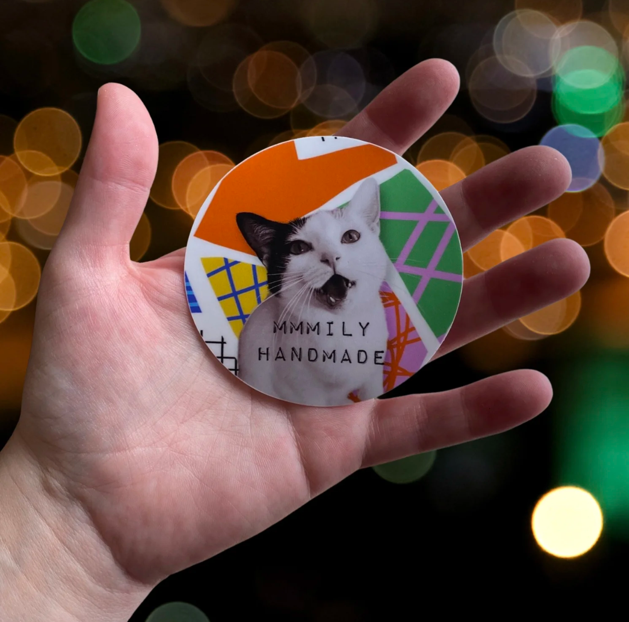 Screaming Cat Vinyl Sticker