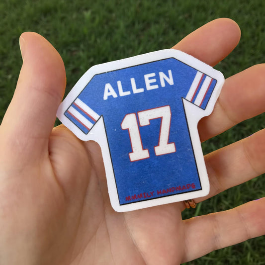 Josh Allen Jersey Vinyl Sticker