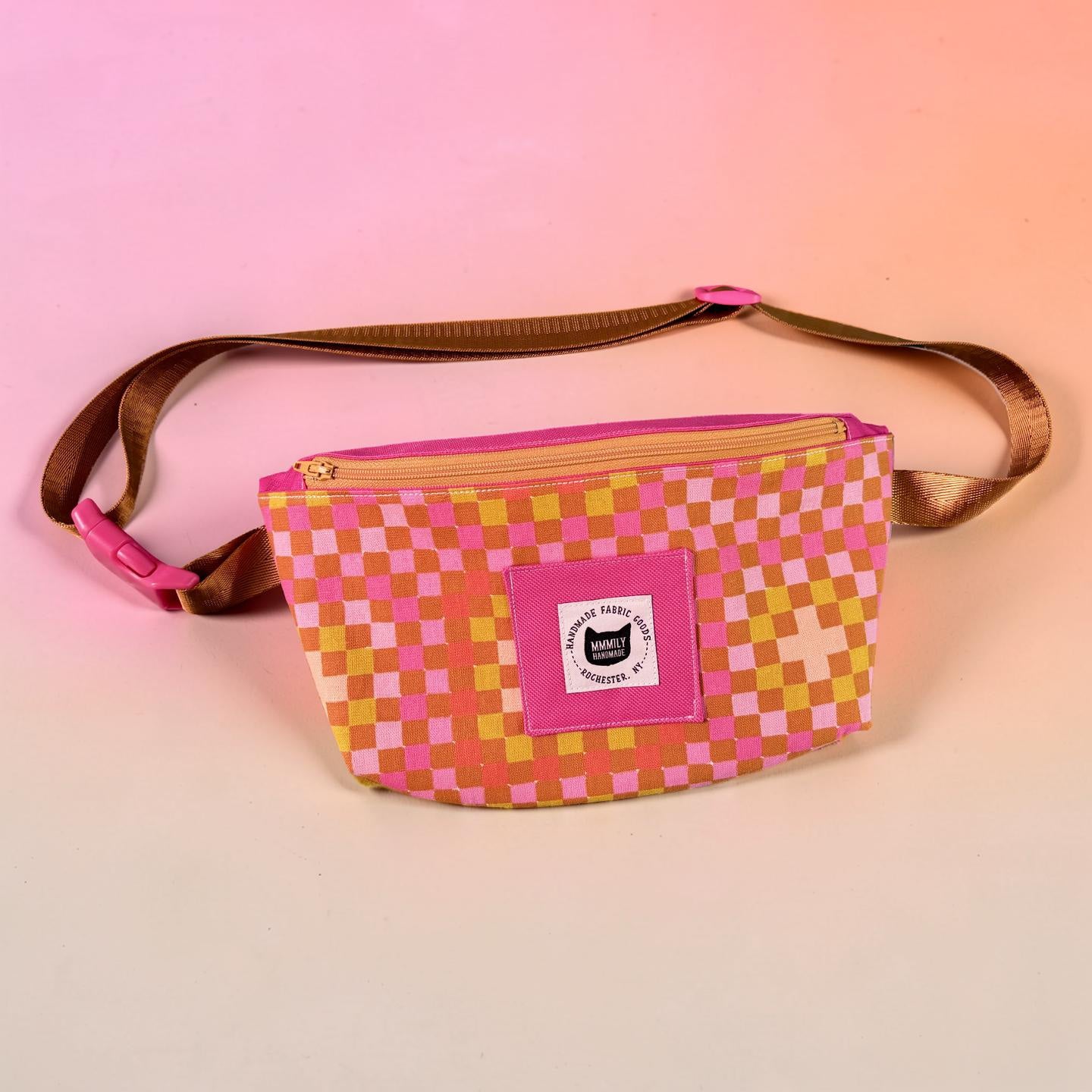 Pink Checkered Fannypack
