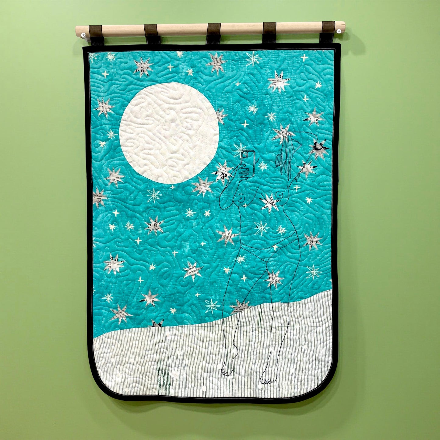"Moonstruck Madness" Quilted Wall Hanging