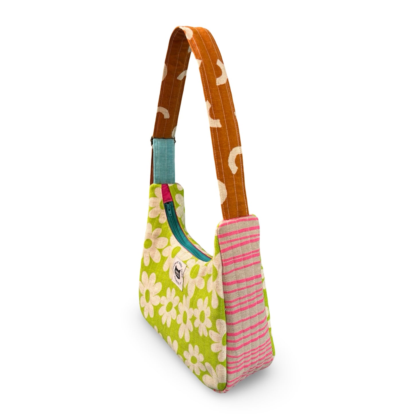 Vintage Floral Crescent Bag