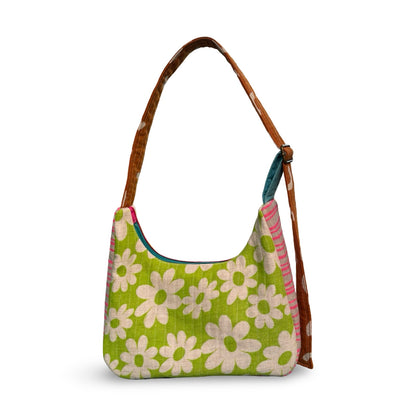 Vintage Floral Crescent Bag