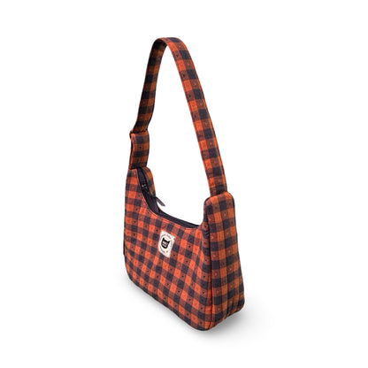 Heart Gingham Crescent Bag