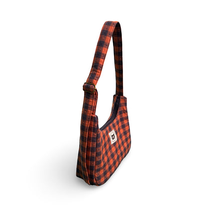 Heart Gingham Crescent Bag
