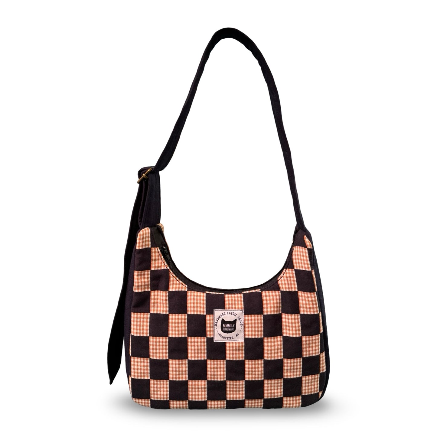 Checkerboard Crescent Bag