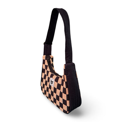Checkerboard Crescent Bag