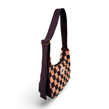 Checkerboard Crescent Bag