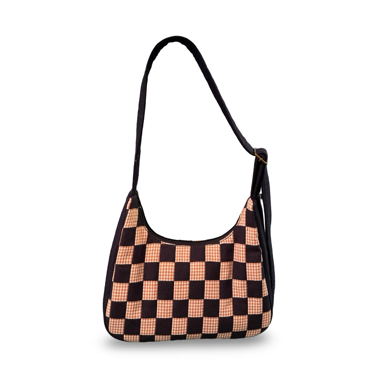 Checkerboard Crescent Bag