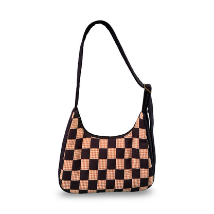 Checkerboard Crescent Bag