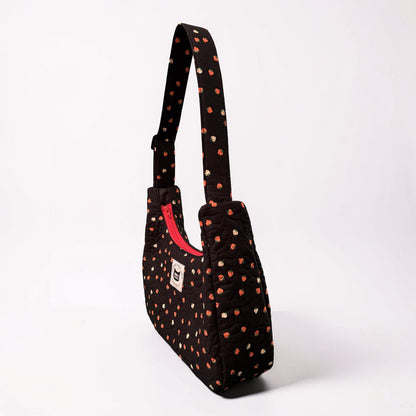 Scattered Strawberries Crescent Bag