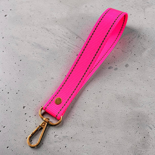 Reflective Pink Wristlet Strap