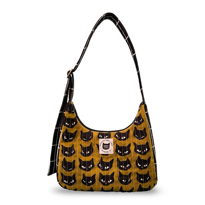 Black Cat Crescent Bag