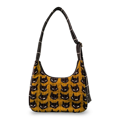 Black Cat Crescent Bag