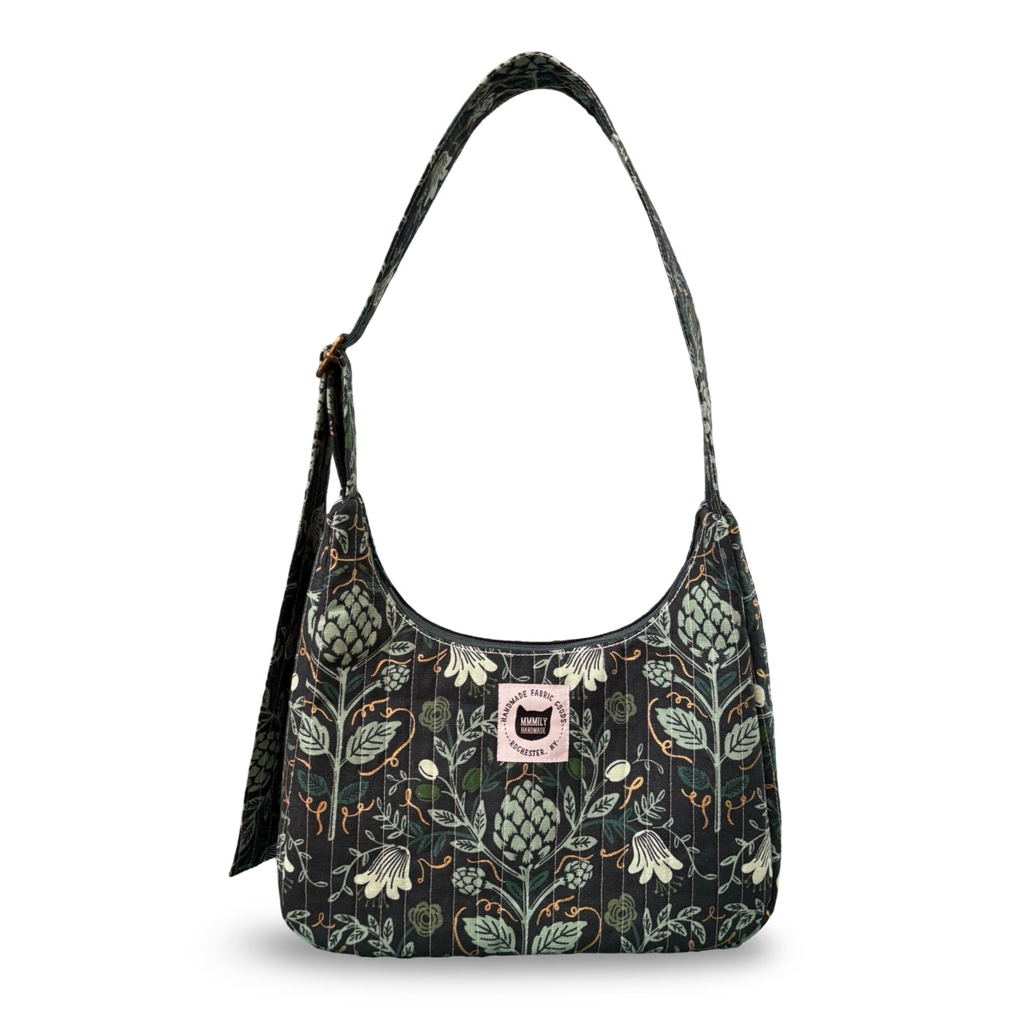 Floral Artichoke Crescent Bag