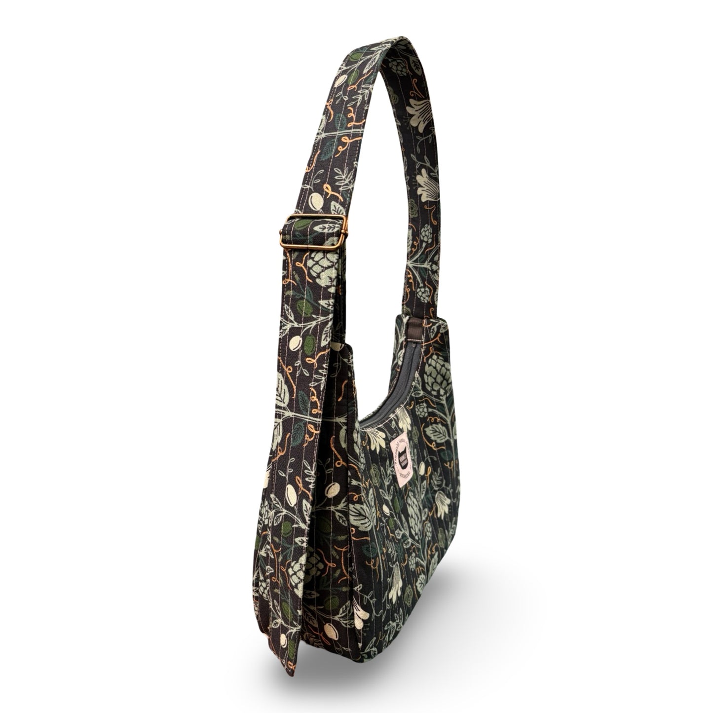 Floral Artichoke Crescent Bag