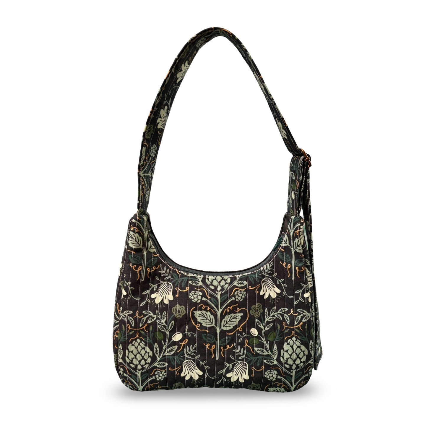 Floral Artichoke Crescent Bag