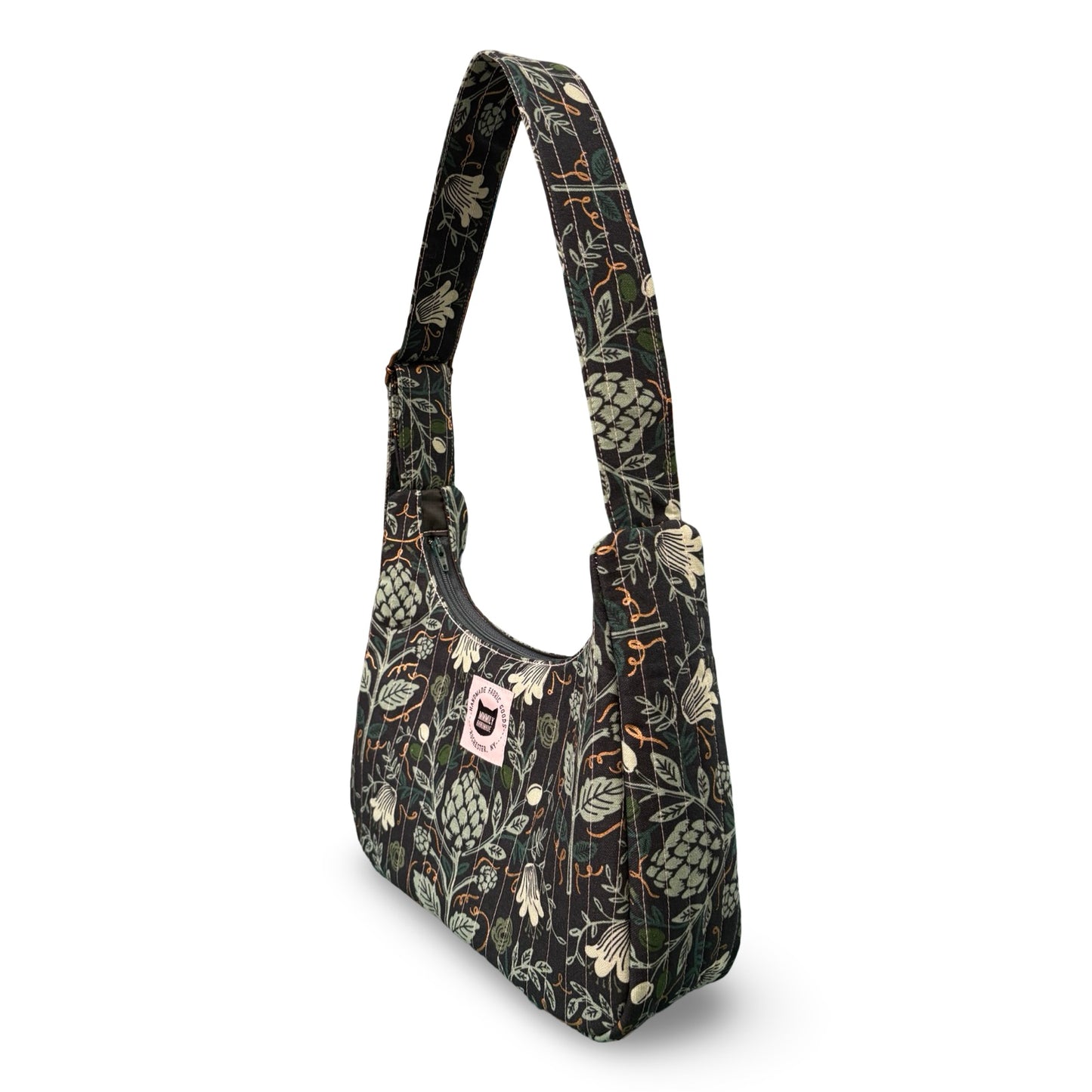 Floral Artichoke Crescent Bag