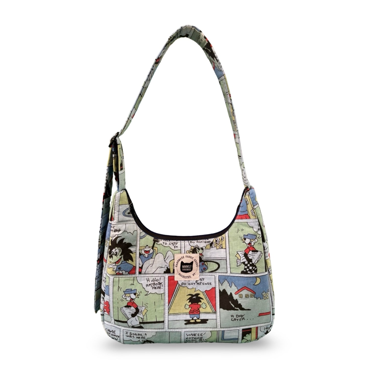 Vintage Comic Crescent Bag