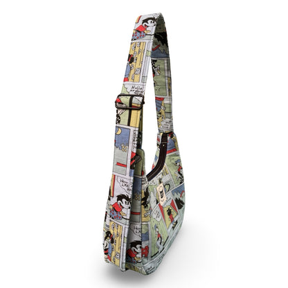 Vintage Comic Crescent Bag