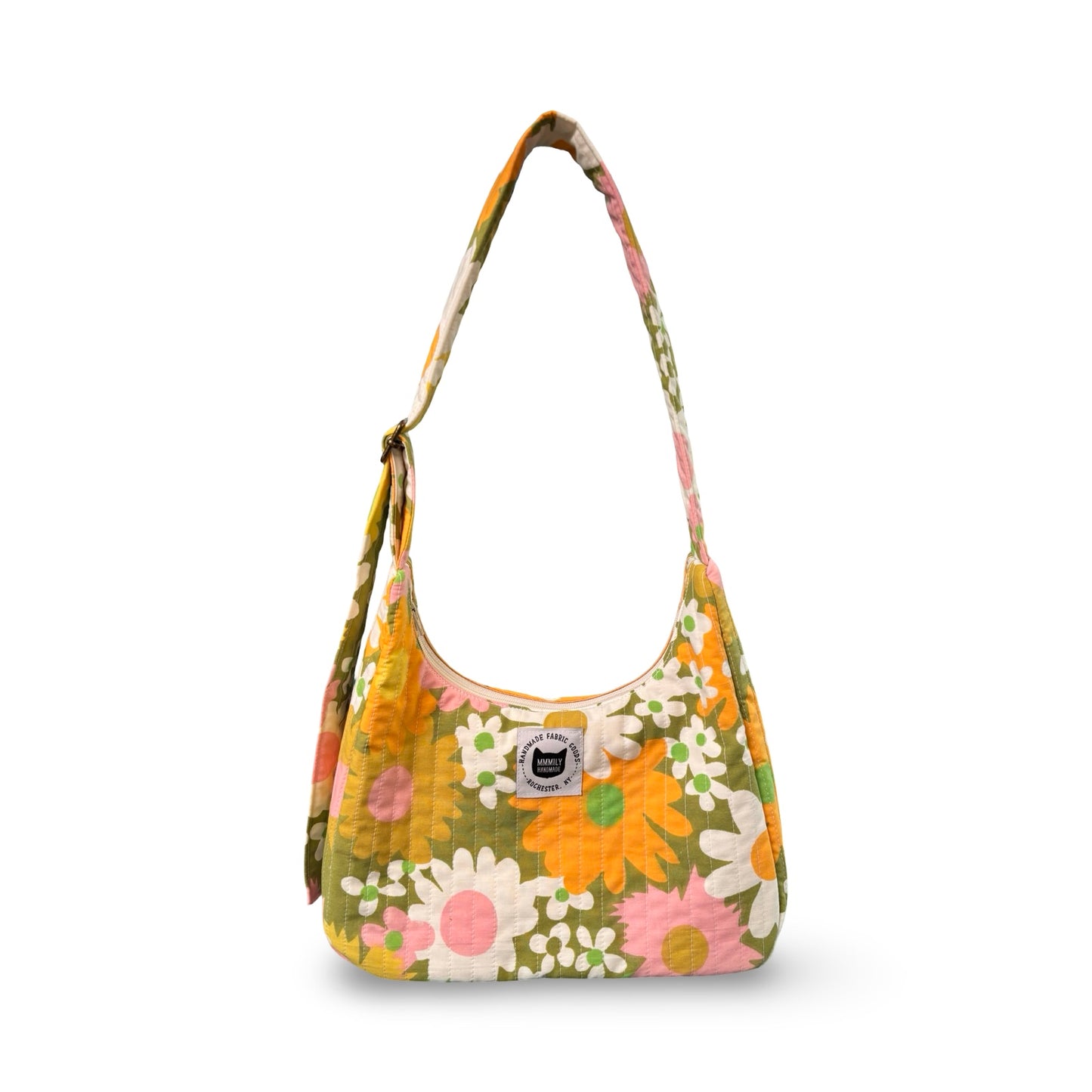 Vintage Floral Crescent Bag
