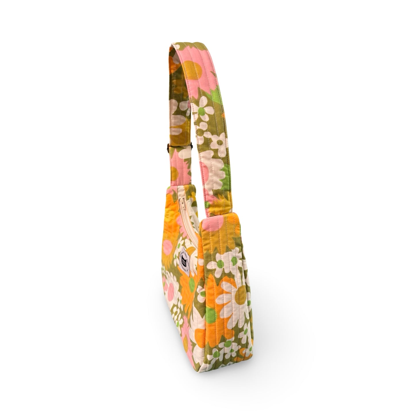 Vintage Floral Crescent Bag