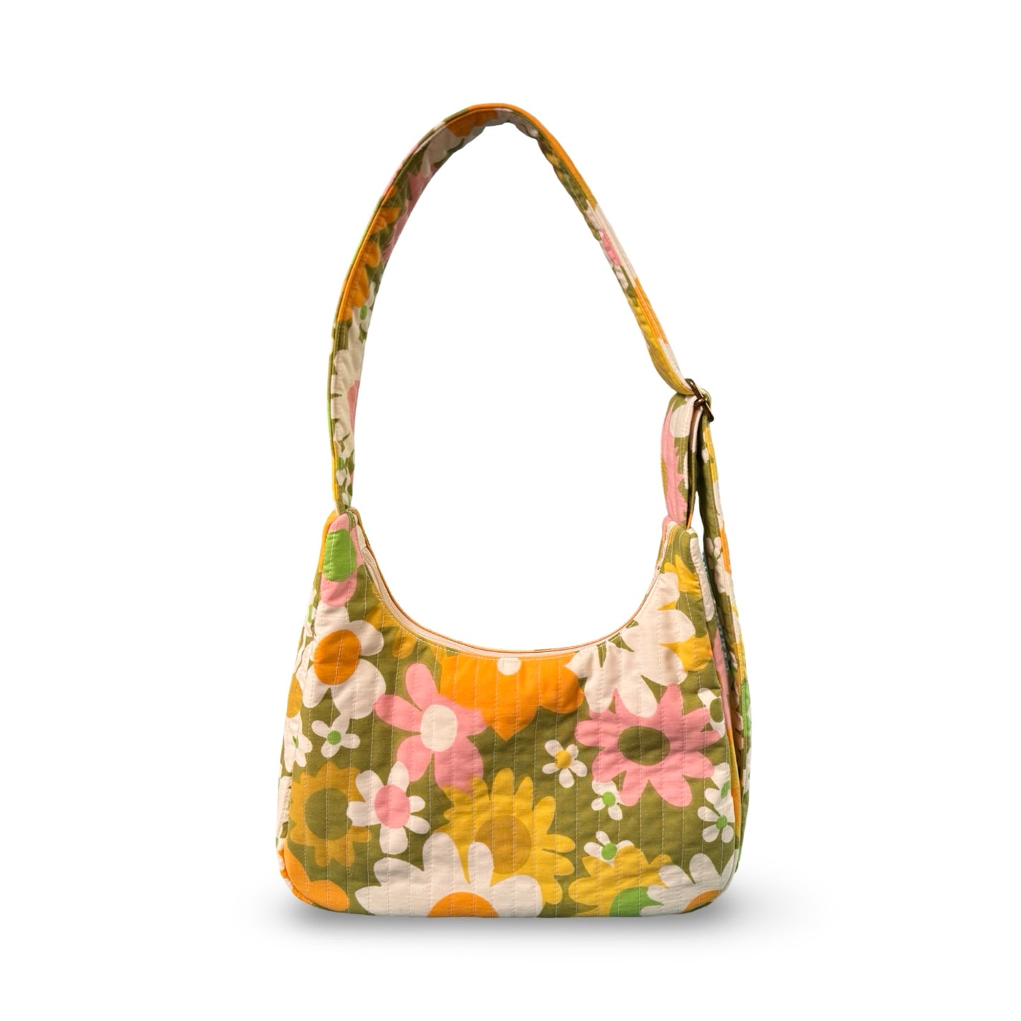 Vintage Floral Crescent Bag