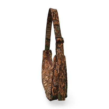 Vintage Woodland Camo Crescent Bag