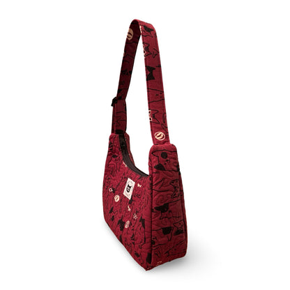 Crimson Kitty Crescent Bag