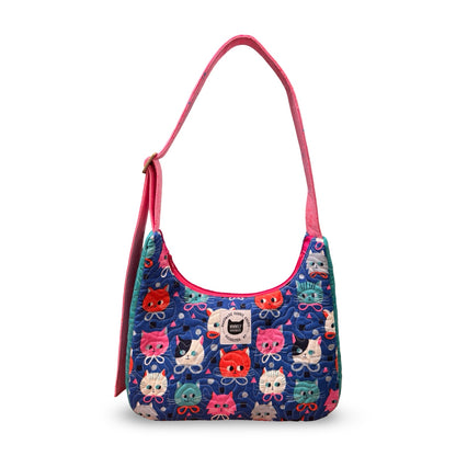 Ribbon & Whiskers Crescent Bag