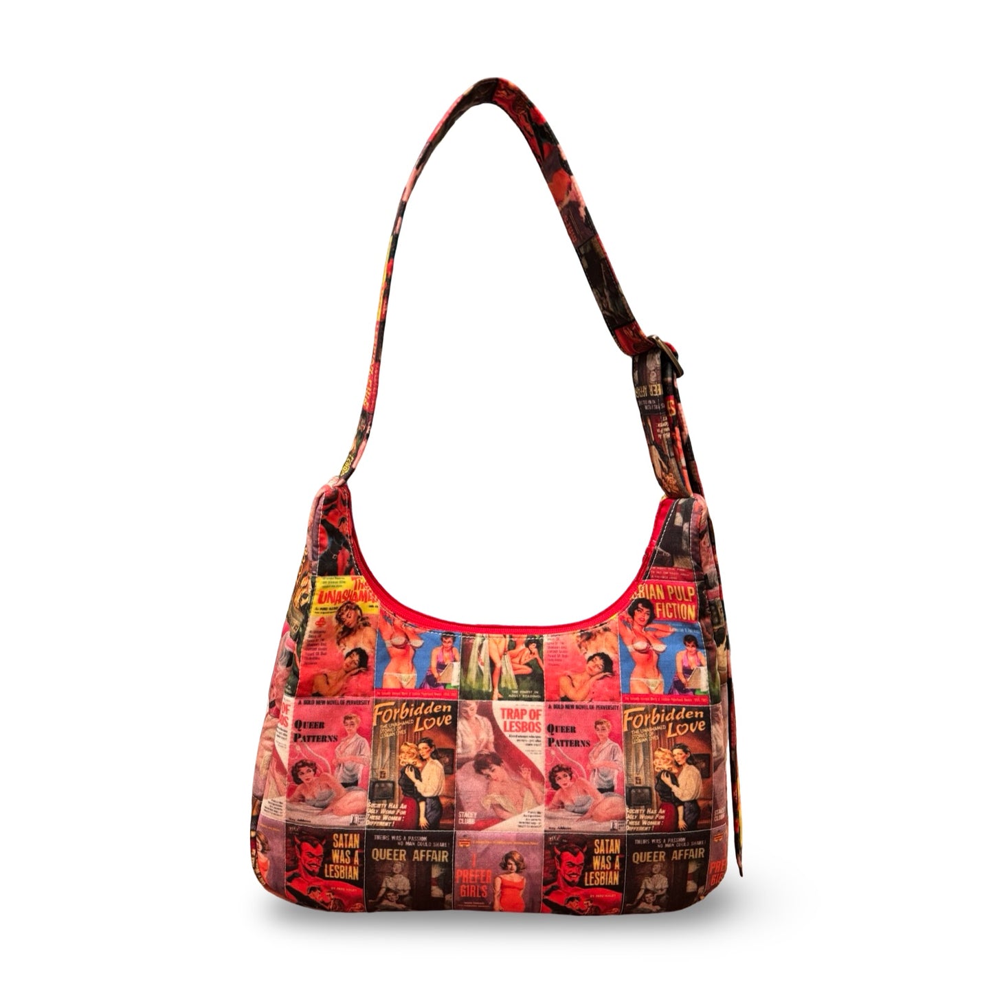 Lesbian Pulp Fiction Crescent Bag