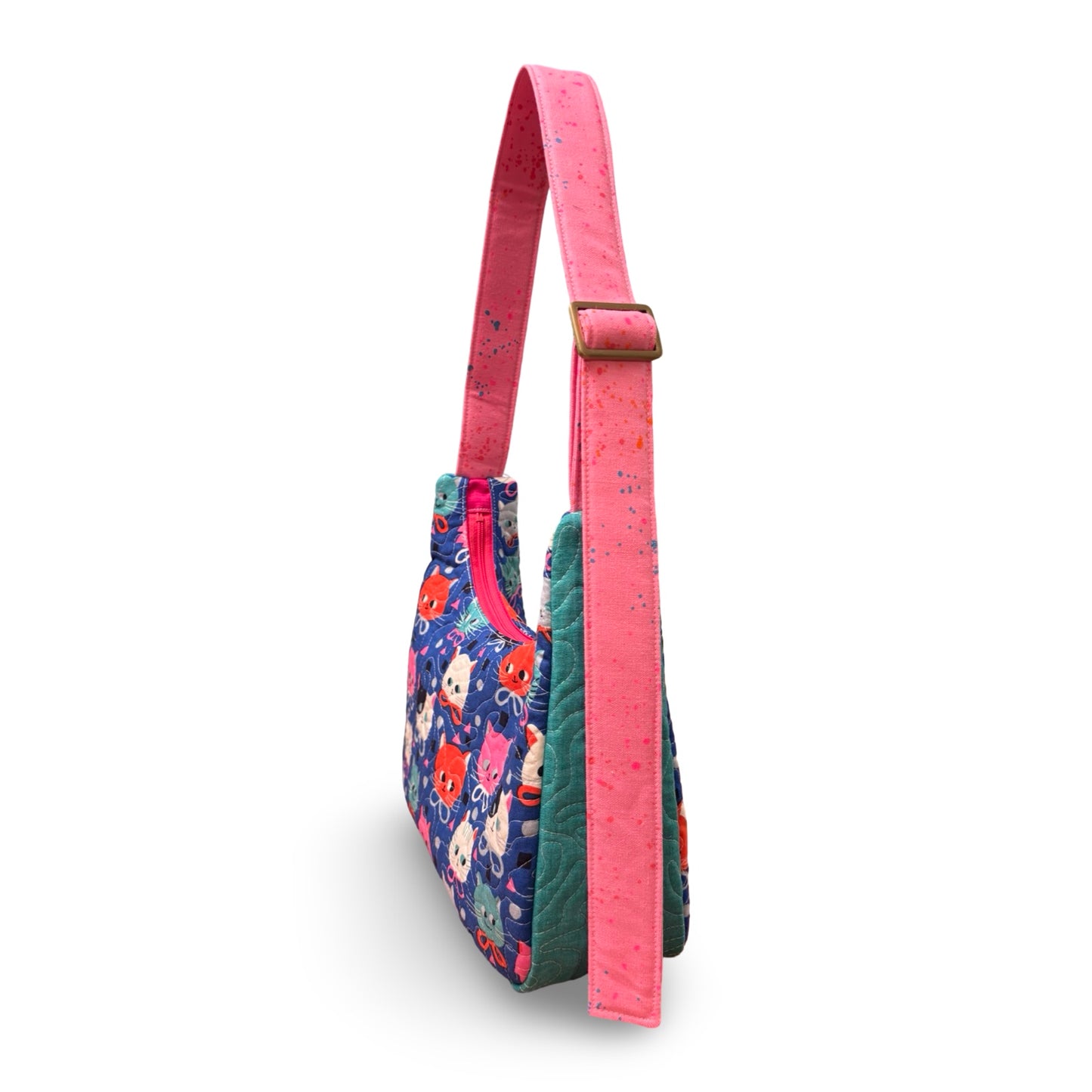 Ribbon & Whiskers Crescent Bag