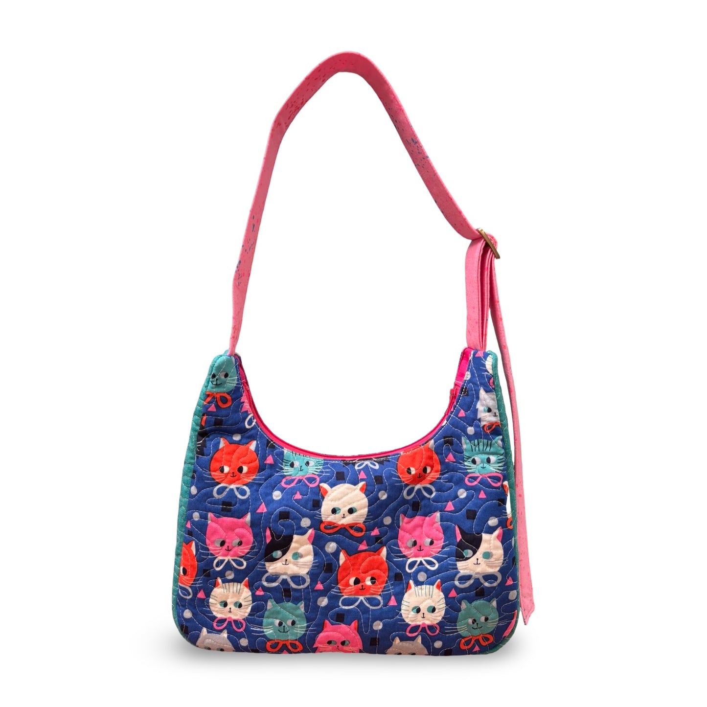 Ribbon & Whiskers Crescent Bag