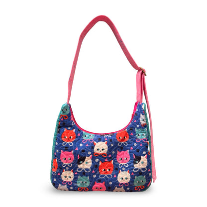 Ribbon & Whiskers Crescent Bag