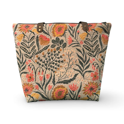 Sage Floral Quilted Tote