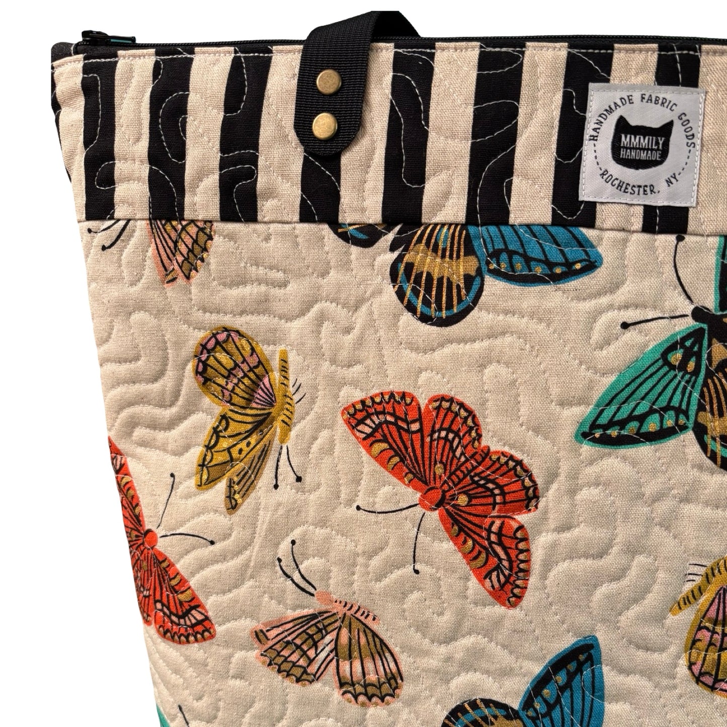 Butterflies Quilted Tote