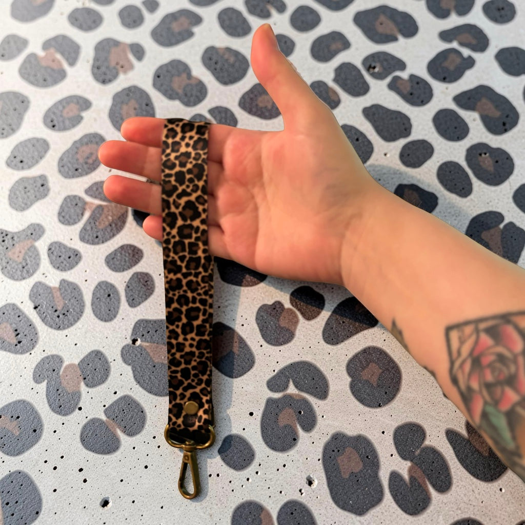 Cheetah Wristlet Strap