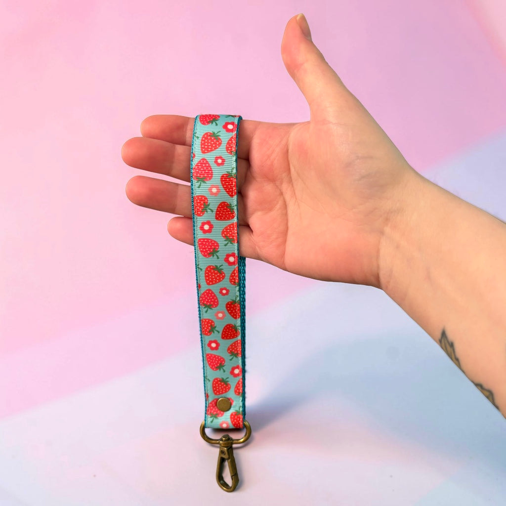Strawberries Wristlet Strap