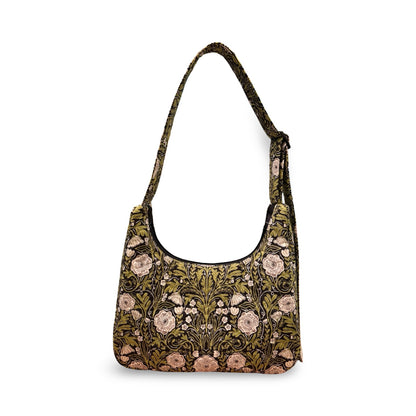 Midnight Garden Crescent Bag