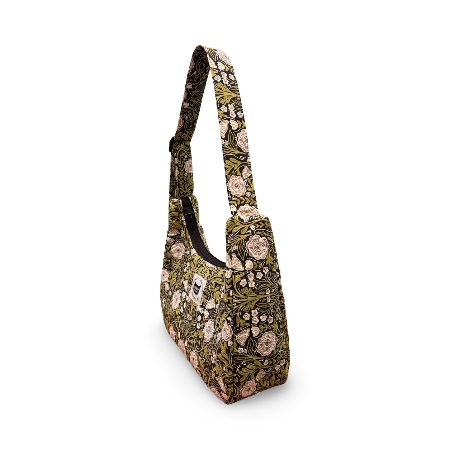 Midnight Garden Crescent Bag