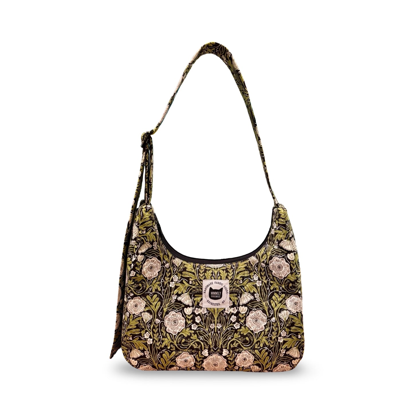 Midnight Garden Crescent Bag