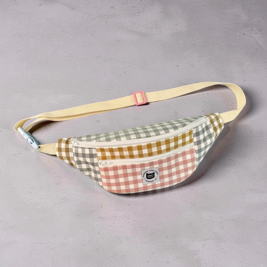 Color-block Gingham Fannypack